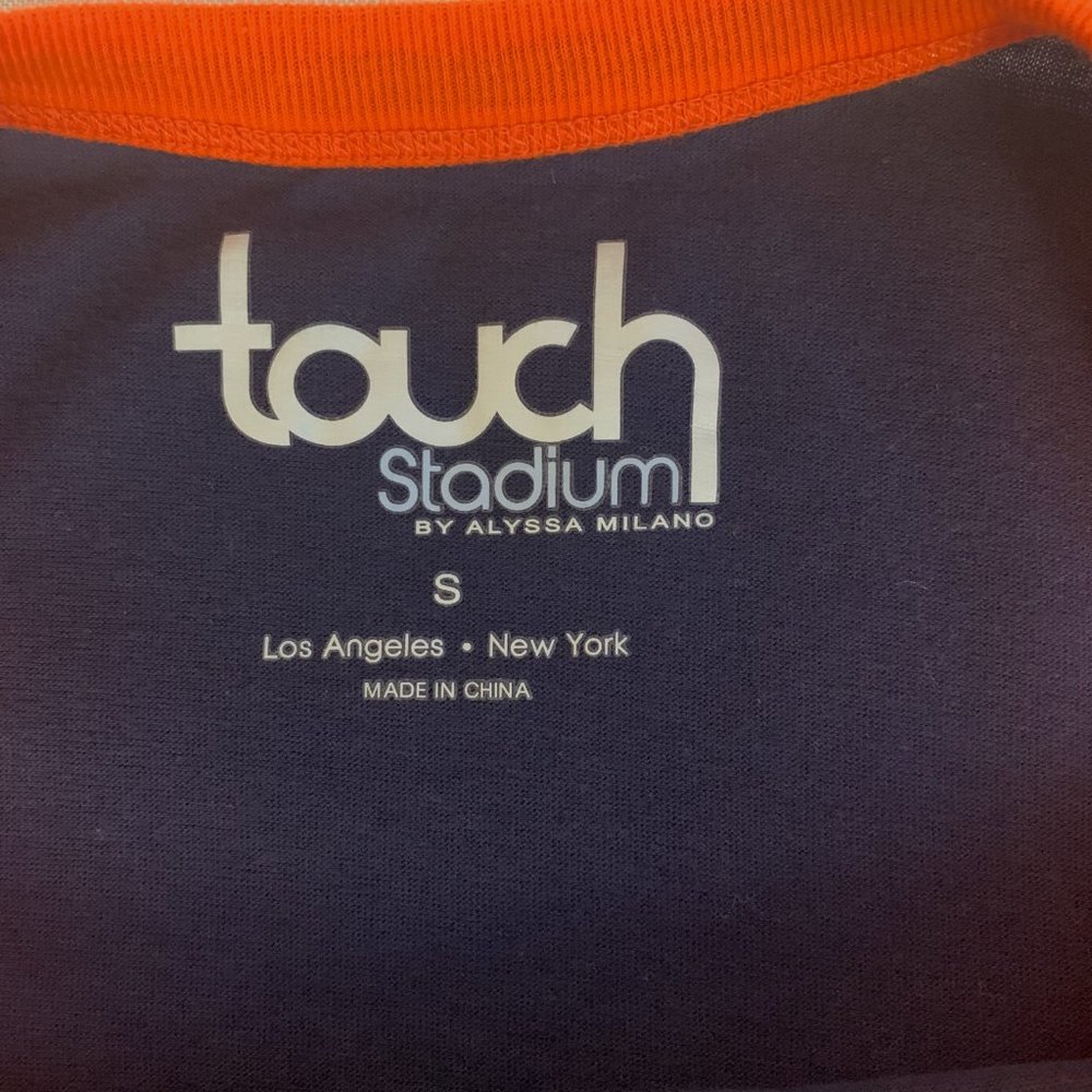 Denver Broncos Touch Women's Waffle Long Sleeve T-Shirt Navy Orange - Small - Picture 5 of 11